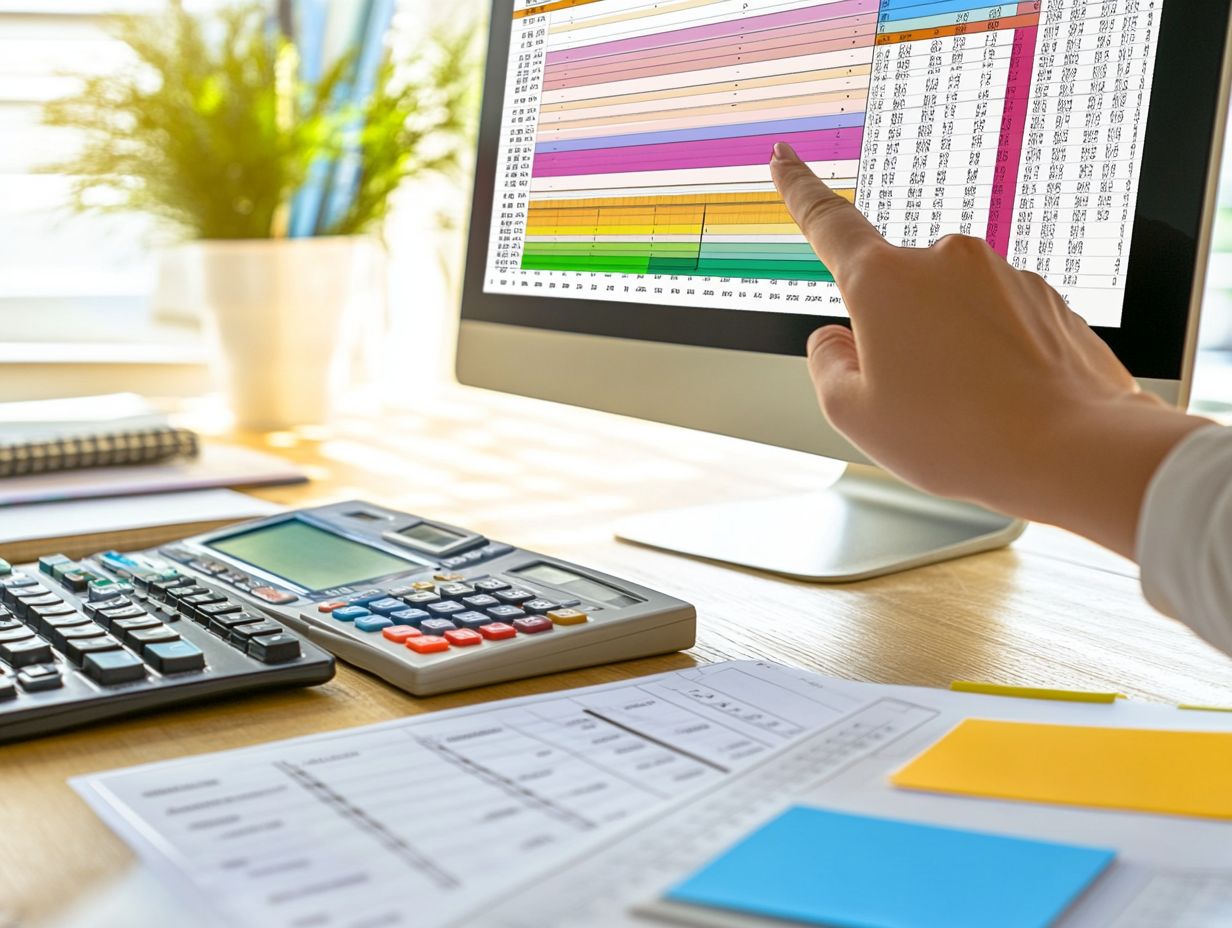 Example of Visual Representations in Budget Data with Charts