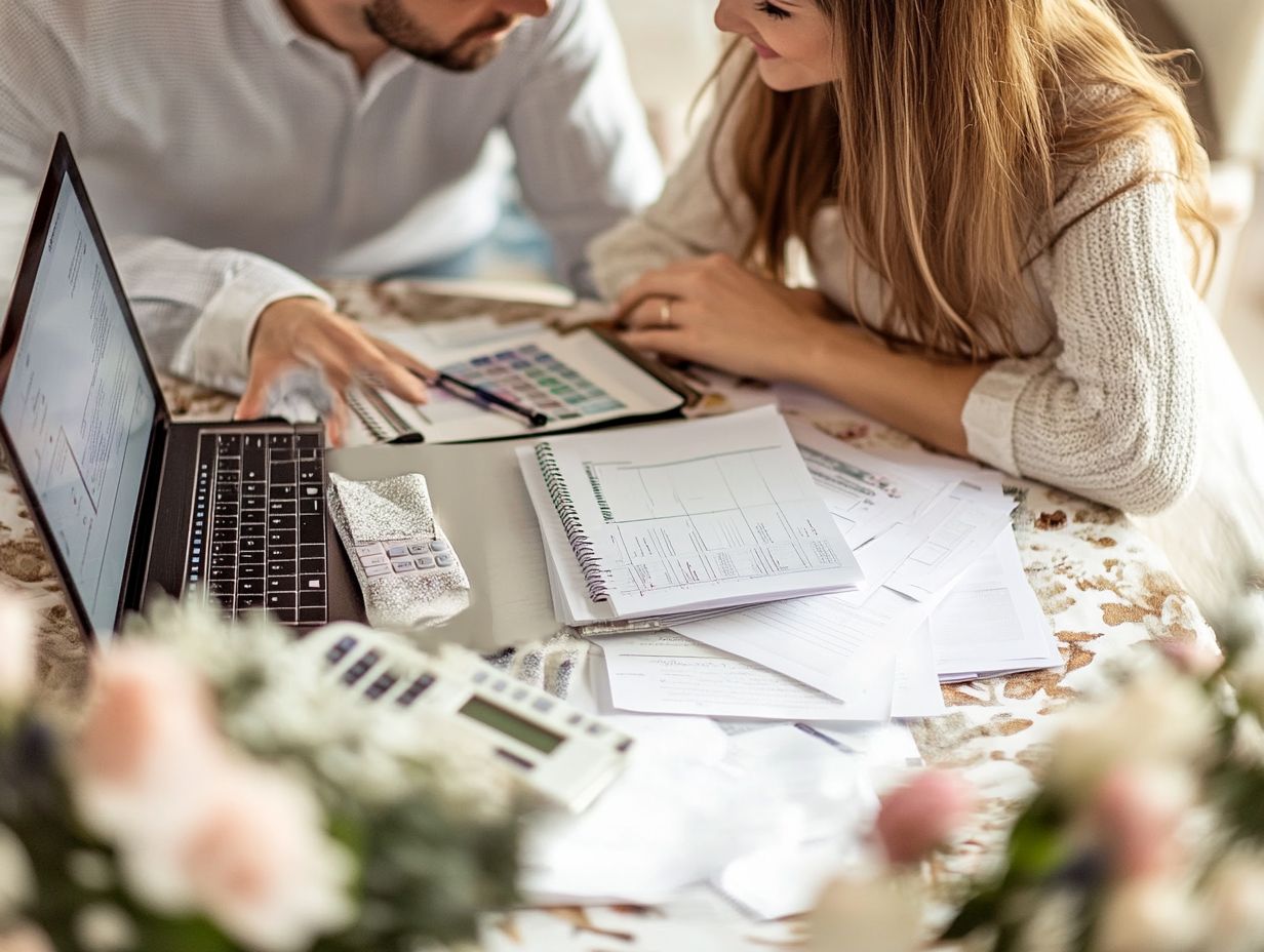 Image showing the first step in creating a wedding budget