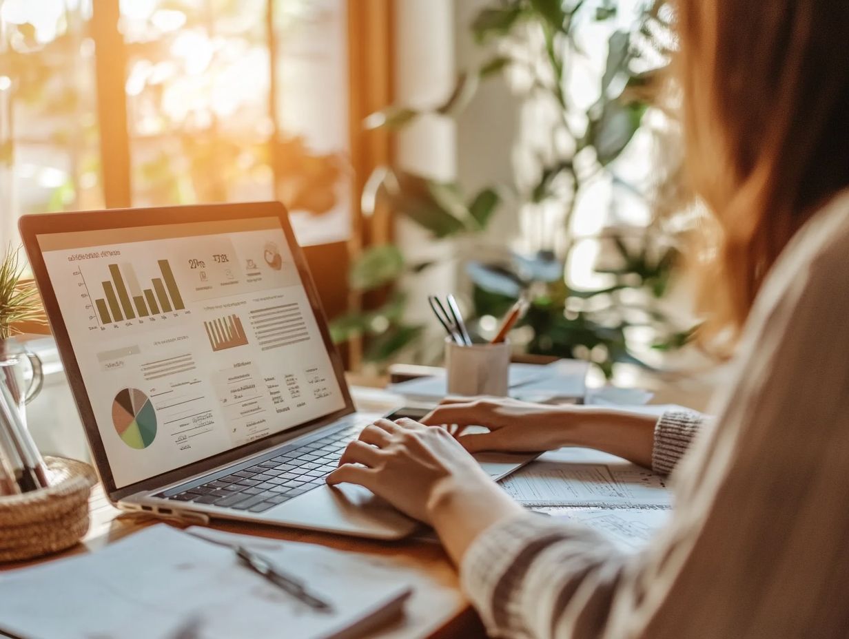 Visual representation of accountability and tracking progress in financial planning